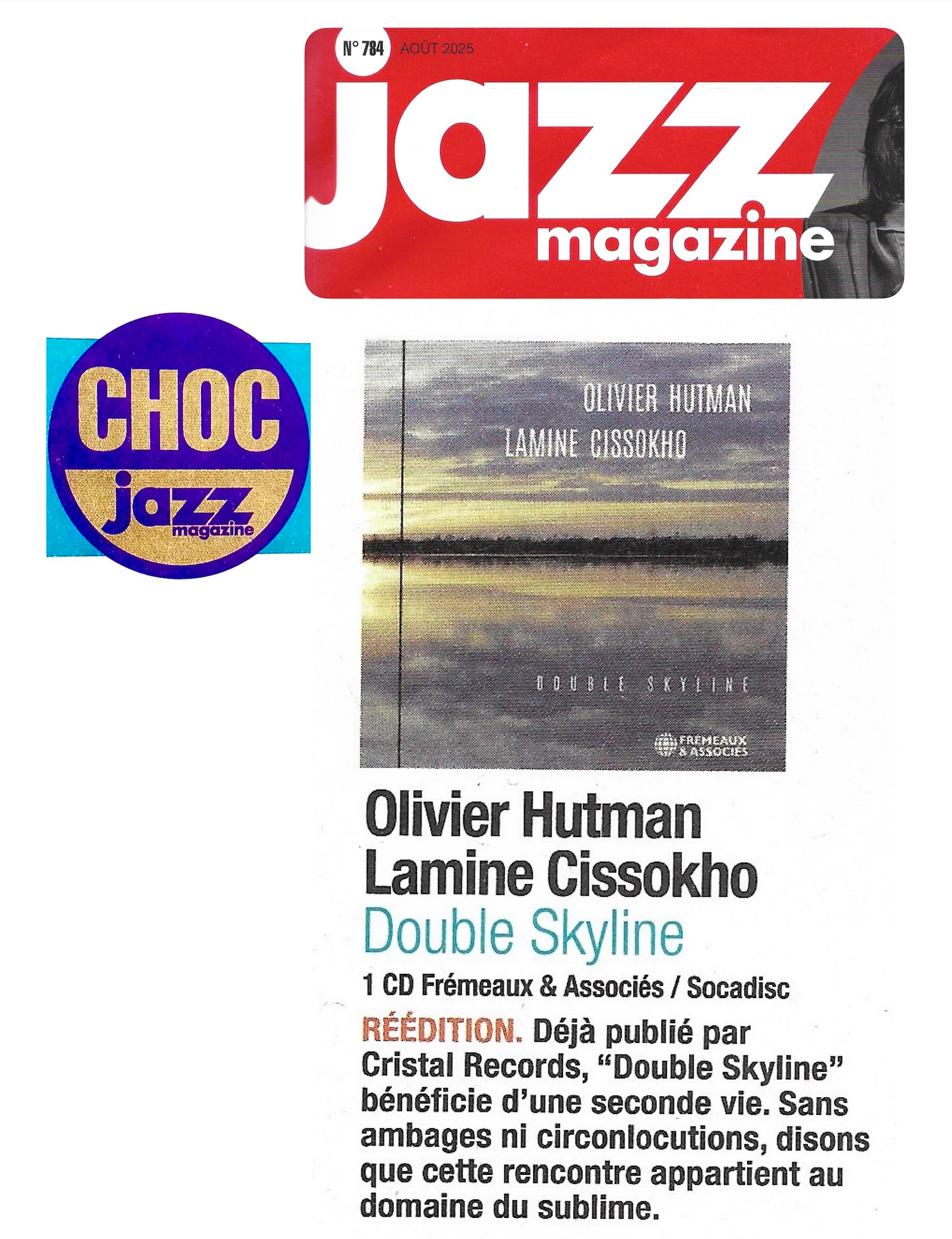 Olivier Hutman - Jazz Magazine