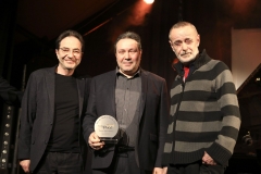 Avec Gilles Naturel et Peter Gritz, remise du prix du 'Meilleur Inédit' – pour "Barney Wilen 4tet, Live In Tokyo 1991" – Académie du Jazz, Paris, janvier 2020